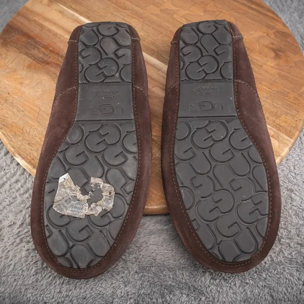 UGG ASCOT LOAFER‎ SLIPPER MENS US 9 DUSTED COCOA SUEDE WOOL LINED